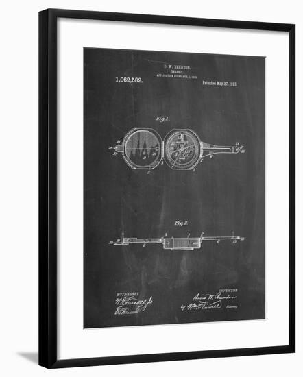 Pocket Transit Compass 1919 Patent-Cole Borders-Framed Art Print