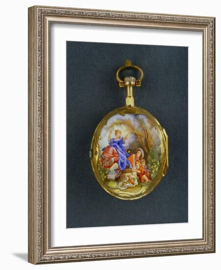 Pocket Watch: La Bascule (The Seesaw), Third Quarter of the 18th Century; Geneva-Jean-Honoré Fragonard-Framed Giclee Print
