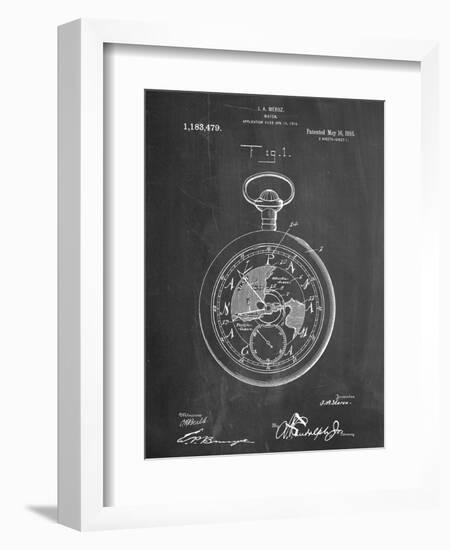 Pocket Watch Patent-null-Framed Art Print