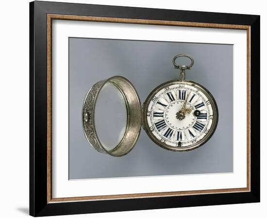 Pocket Watch , Silver, Gilt Brass and Enamel, France, 1720-Louis Leopold Boilly-Framed Giclee Print