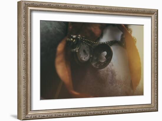 Pocket Watch with Heart-Carolina Hernandez-Framed Photographic Print