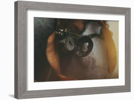 Pocket Watch with Heart-Carolina Hernandez-Framed Photographic Print