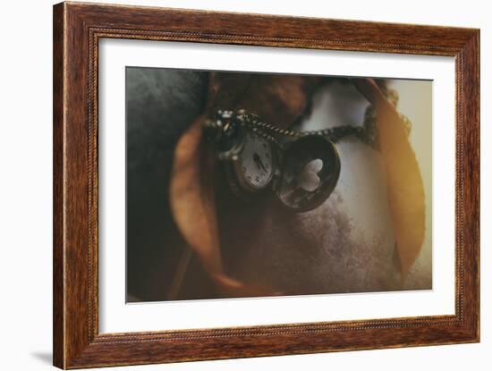 Pocket Watch with Heart-Carolina Hernandez-Framed Photographic Print