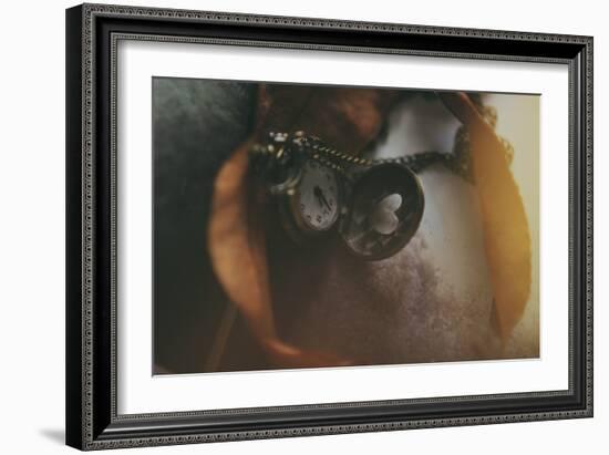 Pocket Watch with Heart-Carolina Hernandez-Framed Photographic Print