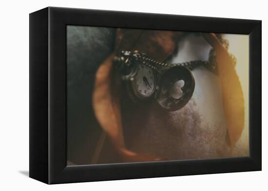 Pocket Watch with Heart-Carolina Hernandez-Framed Premier Image Canvas