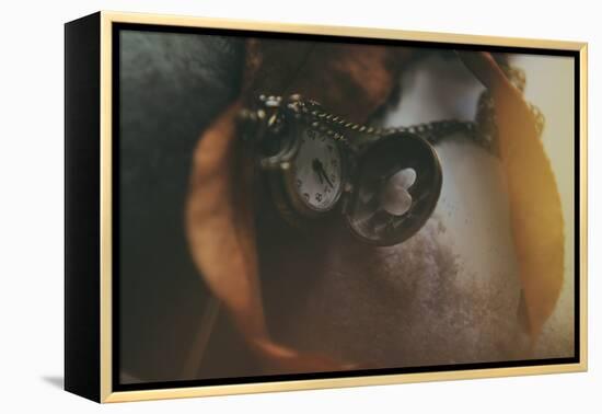 Pocket Watch with Heart-Carolina Hernandez-Framed Premier Image Canvas