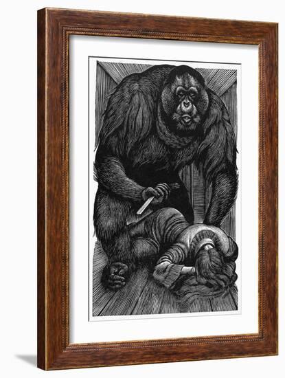 Poe: Rue Morgue, 1841-Fritz Eichenberg-Framed Giclee Print