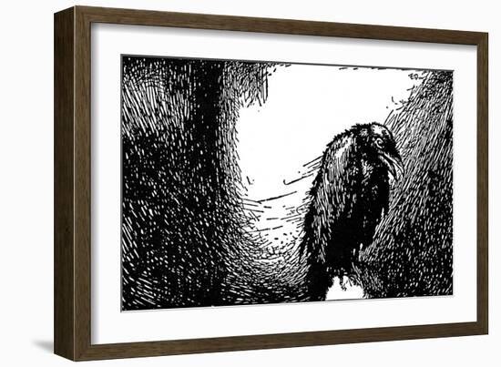 Poe: The Raven, 1845-Edmund Dulac-Framed Giclee Print