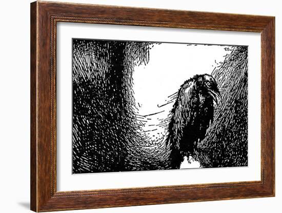 Poe: The Raven, 1845-Edmund Dulac-Framed Giclee Print