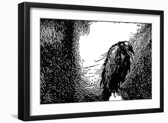 Poe: The Raven, 1845-Edmund Dulac-Framed Giclee Print