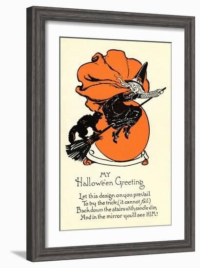 Poem, Witch on Broom-null-Framed Art Print