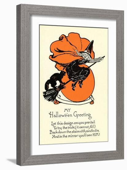 Poem, Witch on Broom-null-Framed Art Print