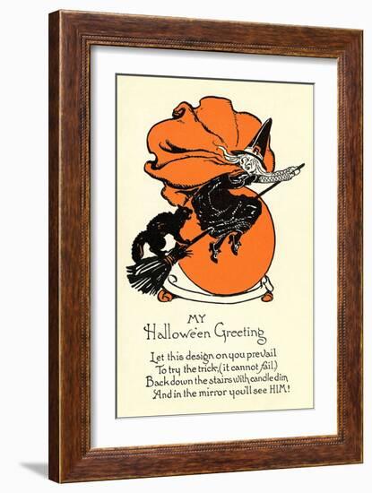 Poem, Witch on Broom-null-Framed Art Print