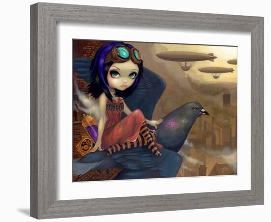 Poes Flight-Jasmine Becket-Griffith-Framed Art Print