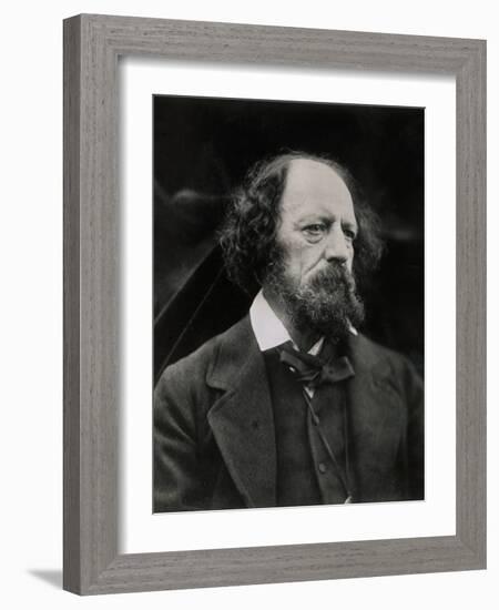 Poet Alfred Tennyson-Julia Margaret Cameron-Framed Photographic Print