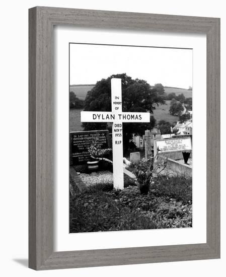 Poet Dylan Thomas' Grave Site Located in St. Martin's Churchyard-Terence Spencer-Framed Photographic Print