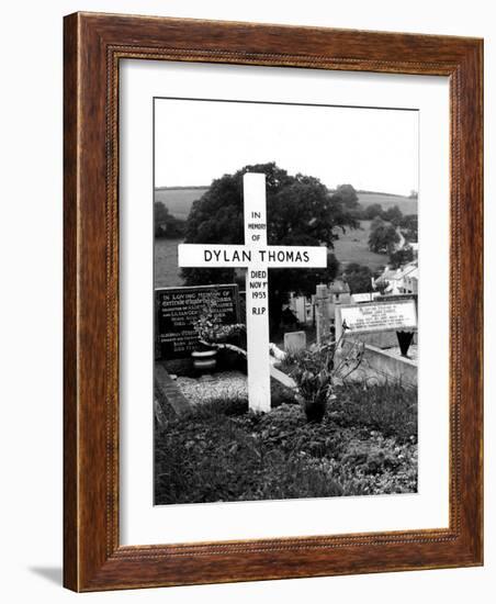 Poet Dylan Thomas' Grave Site Located in St. Martin's Churchyard-Terence Spencer-Framed Photographic Print