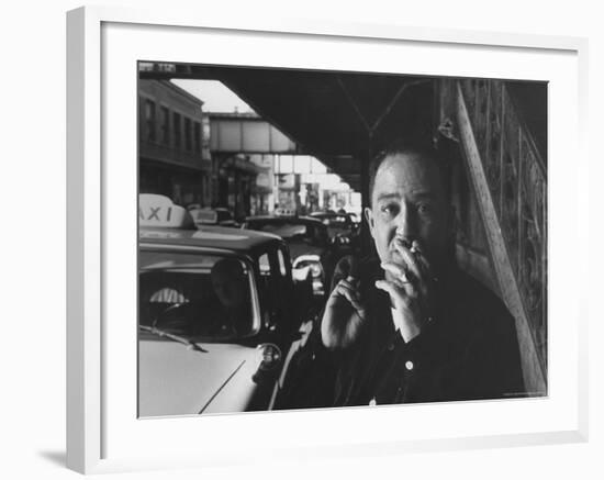 Poet Langston Hughes in Harlem-Robert W^ Kelley-Framed Premium Photographic Print