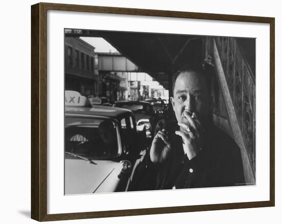 Poet Langston Hughes in Harlem-Robert W^ Kelley-Framed Premium Photographic Print