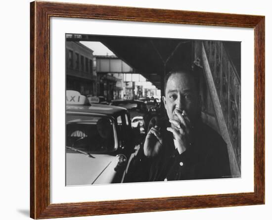 Poet Langston Hughes in Harlem-Robert W^ Kelley-Framed Premium Photographic Print