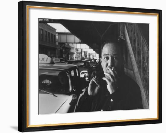 Poet Langston Hughes in Harlem-Robert W^ Kelley-Framed Premium Photographic Print