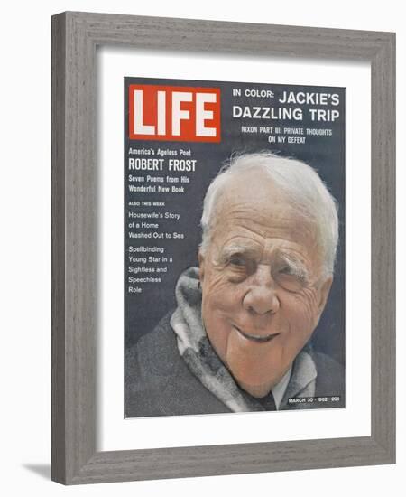 Poet Robert Frost, March 30, 1962-Dmitri Kessel-Framed Photographic Print