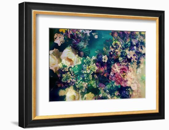 Poetic Flowers in Water-Alaya Gadeh-Framed Photographic Print