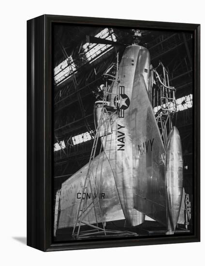 Pogo X FVI Fighter Plane Which Rises Vertically from Ground-Nat Farbman-Framed Premier Image Canvas