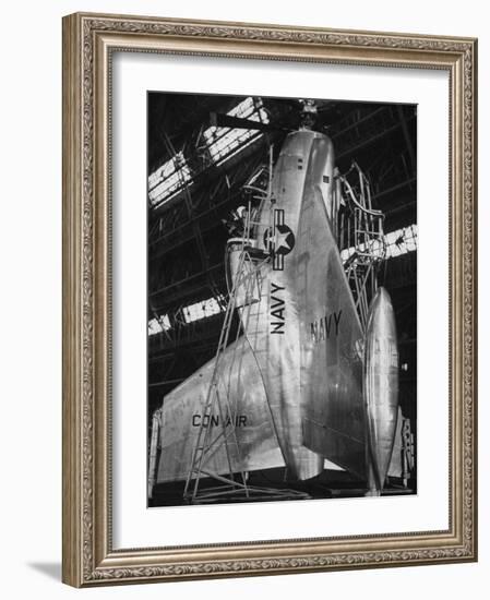 Pogo X FVI Fighter Plane Which Rises Vertically from Ground-Nat Farbman-Framed Photographic Print