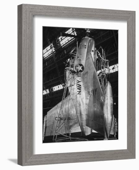 Pogo X FVI Fighter Plane Which Rises Vertically from Ground-Nat Farbman-Framed Photographic Print