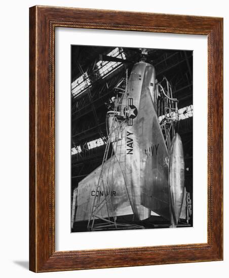 Pogo X FVI Fighter Plane Which Rises Vertically from Ground-Nat Farbman-Framed Photographic Print