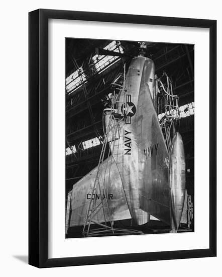 Pogo X FVI Fighter Plane Which Rises Vertically from Ground-Nat Farbman-Framed Photographic Print