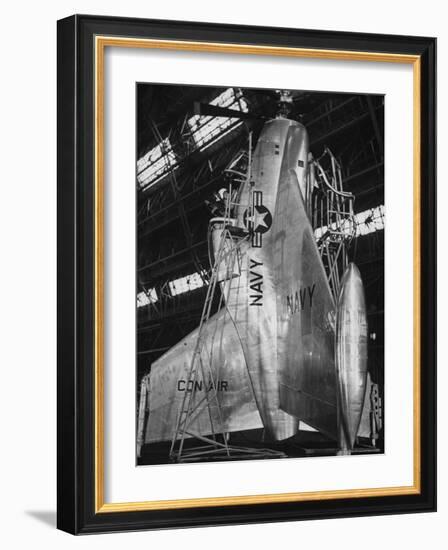 Pogo X FVI Fighter Plane Which Rises Vertically from Ground-Nat Farbman-Framed Photographic Print