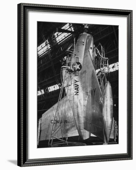 Pogo X FVI Fighter Plane Which Rises Vertically from Ground-Nat Farbman-Framed Photographic Print