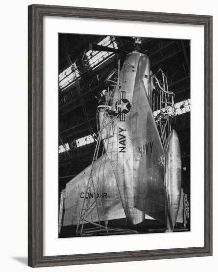 Pogo X FVI Fighter Plane Which Rises Vertically from Ground-Nat Farbman-Framed Photographic Print