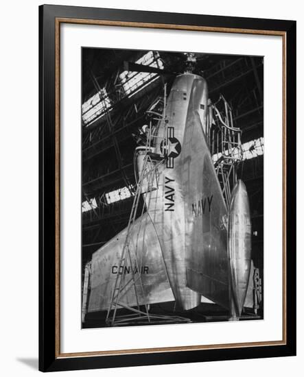 Pogo X FVI Fighter Plane Which Rises Vertically from Ground-Nat Farbman-Framed Photographic Print