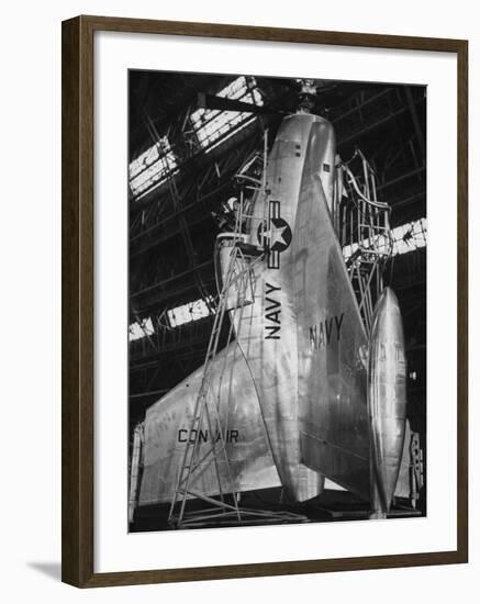 Pogo X FVI Fighter Plane Which Rises Vertically from Ground-Nat Farbman-Framed Photographic Print