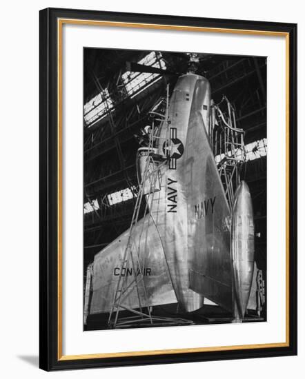 Pogo X FVI Fighter Plane Which Rises Vertically from Ground-Nat Farbman-Framed Photographic Print