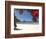 Pohutukawa Tree in Bloom and New Chums Beach, Coromandel Peninsula, North Island, New Zealand-David Wall-Framed Photographic Print