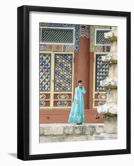 Pohyonsa Buddhist Temple, Myohyangsan, North Korea, Asia-Anthony Waltham-Framed Photographic Print