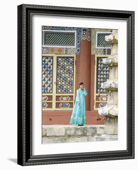 Pohyonsa Buddhist Temple, Myohyangsan, North Korea, Asia-Anthony Waltham-Framed Photographic Print