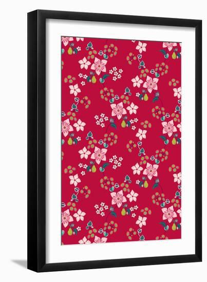 poinsettia dot-null-Framed Giclee Print