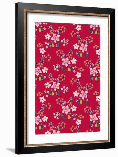 poinsettia dot-null-Framed Giclee Print