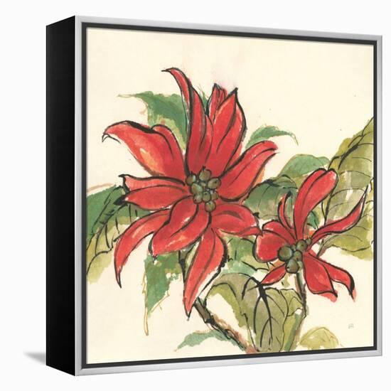 Poinsettia II-Chris Paschke-Framed Stretched Canvas
