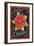 Poinsettia Merry Christmas Flag-Melinda Hipsher-Framed Giclee Print