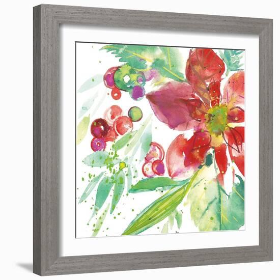 Poinsettia Pretty IV-Kristy Rice-Framed Art Print