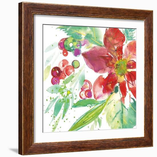 Poinsettia Pretty IV-Kristy Rice-Framed Art Print