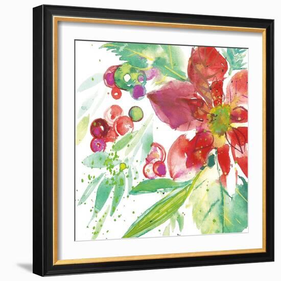 Poinsettia Pretty IV-Kristy Rice-Framed Art Print