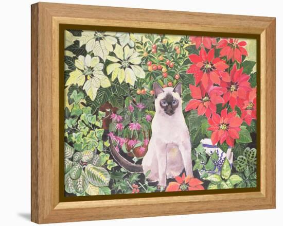 Poinsettias-Hilary Jones-Framed Premier Image Canvas