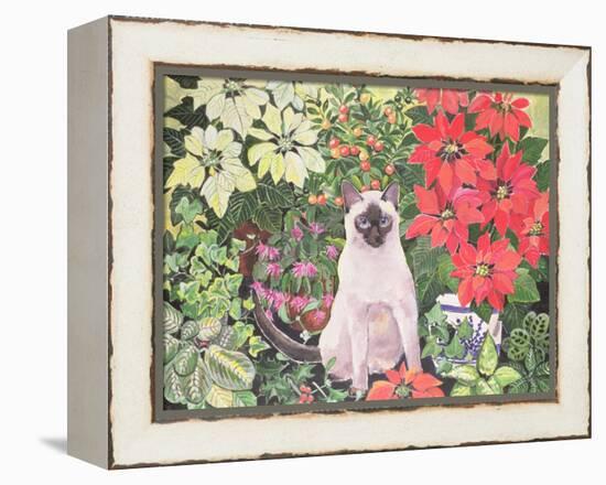 Poinsettias-Hilary Jones-Framed Premier Image Canvas